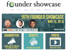 Tablet Screenshot of foundershowcase.com